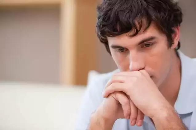 A young man suffering from fragility